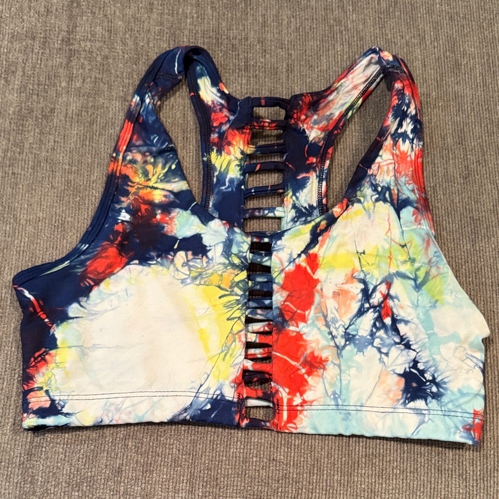 Zumba Fitness Multicolor Strappy Sports Bra
